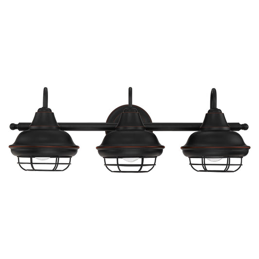 Designers Impressions Charleston Oil Rubbed Bronze 3 Light Wall Sconce/Bathroom Fixture: 10010
