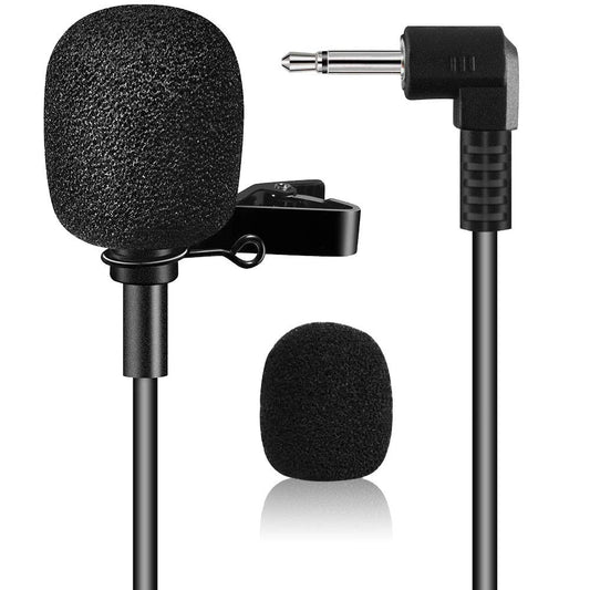 EXMAX Wired Lavalier Micophone 3.5mm Lapel Microphone Cord Omnidirectional Lav Mic Clip for ATG-100t EX-100 Wireless Tour Guide System Transmitter