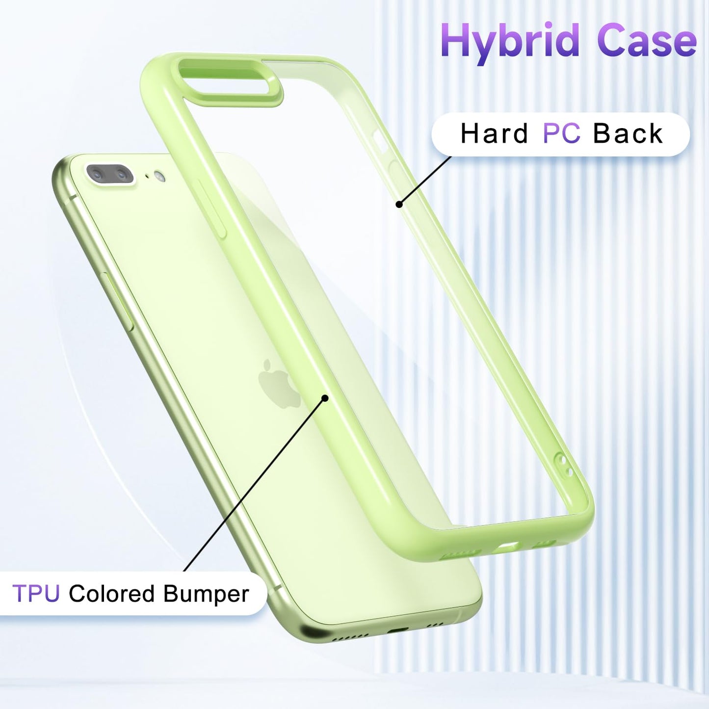 oakxco Thin Slim Clear case for iPhone 15 Plus/ 14 Plus, Transparent Hybrid Hard Shell Plastic & Soft Silicone Rubber Bumper, Non-Yellow Acrylic