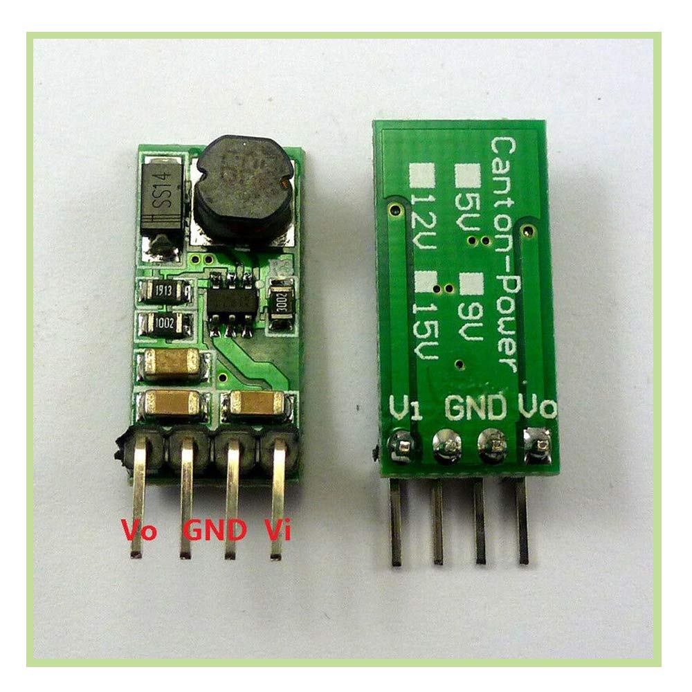 KOOBOOK 2Pcs Mini DC-DC Boost Step-up Power Supply Module 3.3V 3.7V 5V 6V 7.2V 9V to 12V Voltage Regulator Converter
