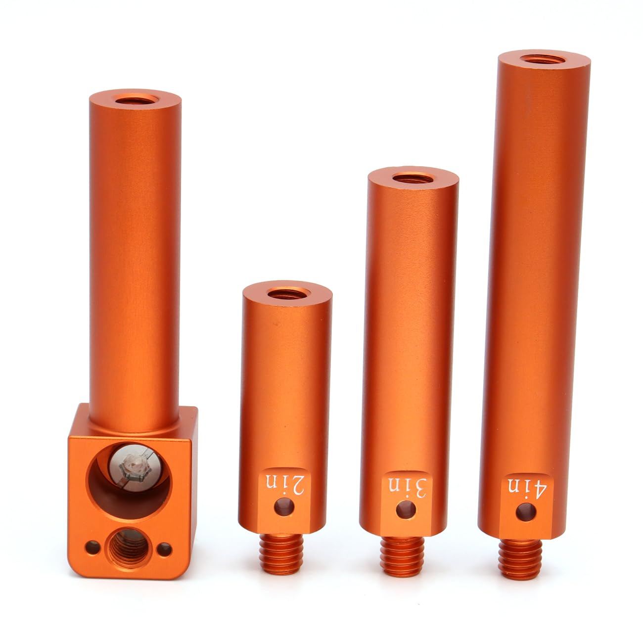 SZJELEN19mm Rod Mounting Bracket with 3/8 Screw and Anti Twist,4 Sections of Length to Match for Arri Red Sony Camera (Orange)