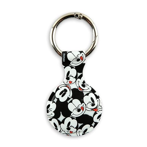 Disney Mickey Mouse Holder for Apple AirTag - Protective Tracker with Keychain for Dog, Bags, Keys - Disneyland Essentials and Holiday Gifts