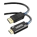 Kirzi 4k DisplayPort (Sources) to HDMI (Display) Cable, Uni-Directional DP to HDMI Cord Compatible for DP Source to HDMI Display (15ft)