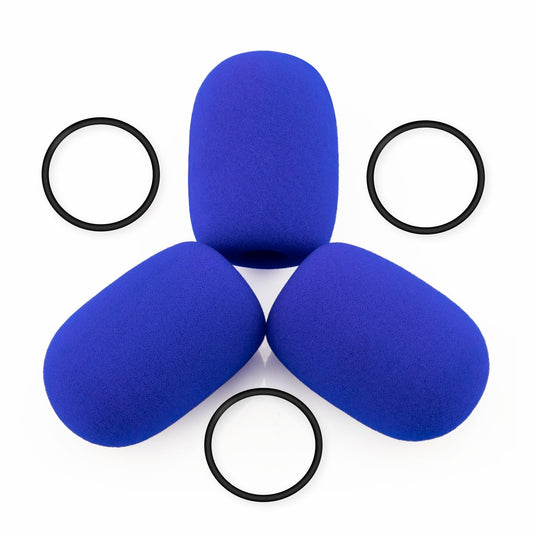 LEFXMOPHY Windscreen for Bose A20 Aviation Headset Mic cover, Replacement for Bose A30 Microphone Spongue Pop filter 3-Pack Blue Foam Cover (Not for