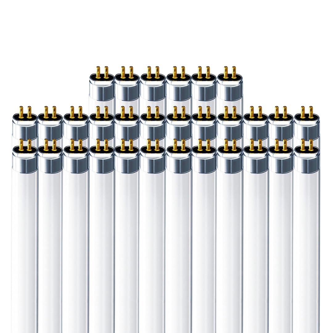 Four-Bros Lighting F54T5/865/HO Fluorescent Tube Light - 54W High Output, T5 Slim Design, G5 Mini Bi-Pin Base, 6500K Daylight, 5000 Lumens, 85+ CRI