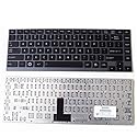 New Laptop Keyboard with Silver Frame & Backlit Replacement for Toshiba portege Z930 Z935, US Layout Black Color