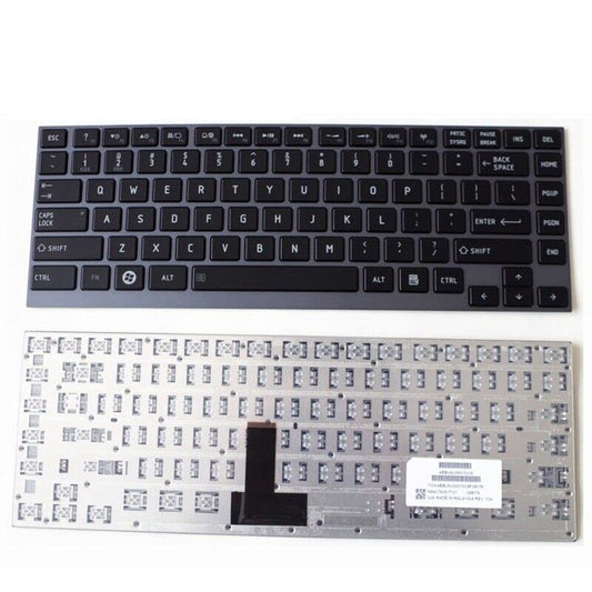New Laptop Keyboard with Silver Frame & Backlit Replacement for Toshiba portege Z930 Z935, US Layout Black Color
