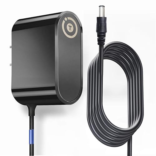 T-Power 6.6 ft Long Ac Dc Adapter for SONOS Zone Bridge BR100, Nexia Z-Wave Bridge BR100 Wireless Streaming Smart Home Hub Network Power Supply Cord…