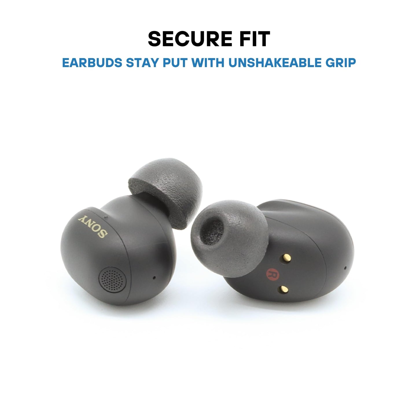 Comply Memory Foam Replacement Earbud Tips for Sony True Wireless Earbuds | Ultimate Comfort, Secure Fit, Superior Noise Isolation | Anti Slip