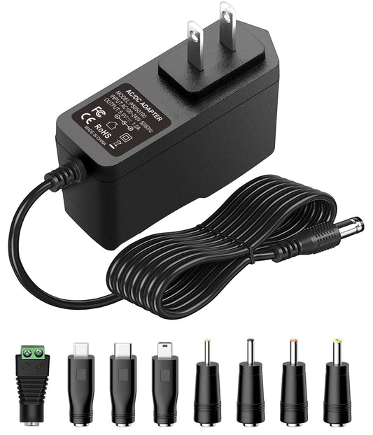 5V 1A Power Supply Adapter 5W AC/DC Charger AC 100V-240V to DC 5 Volt 1Amp 0.5A Replacement Power Cord USB Type C for Security Camera Baby Monitor…