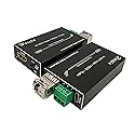 Hereta 4K HDMI Optical Video Extender 10.2Gbps Mini HD Fiber Converter with RS232 and Audio Extension of Distances Up to 20km Over Single-Mode Single