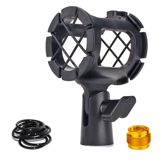 ZRAMO Microphone Basket Shock Mount Universal Shotgun mic shockmount Microphone Mount Holder Anti Vibration Recording Setup for AT4021 AKG D230