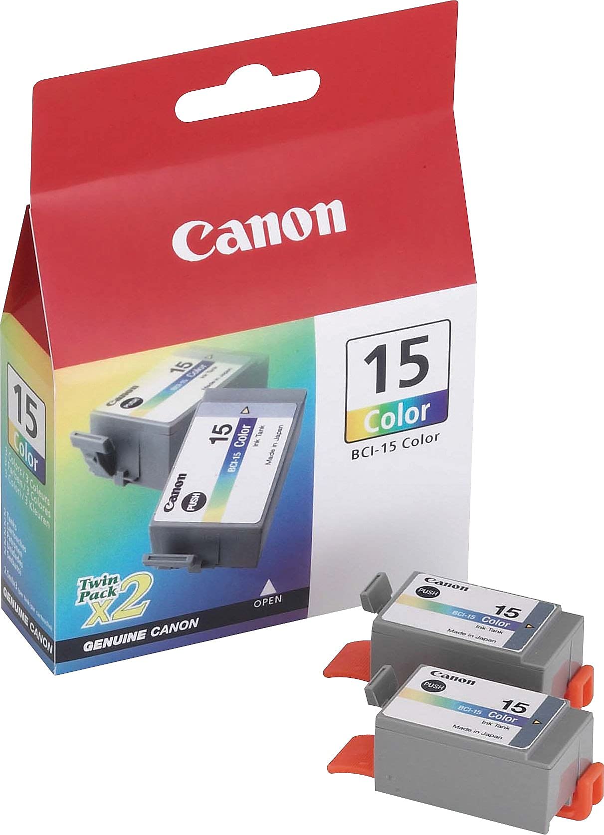 Canon BCI-15 Genuine Color Ink Tank, Compatible with i80 and i70 Printers