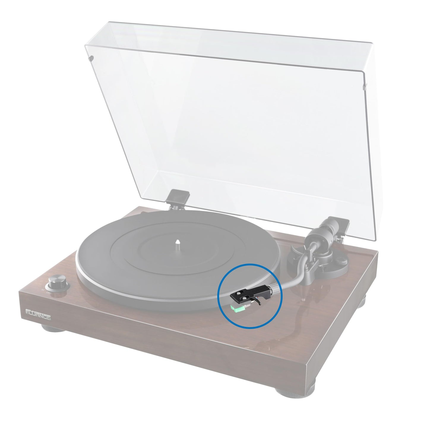 Fluance Classic/Elite Turntable Headshell with H-4 Bayonet Mount and Slots for 1/2 inch Cartridge Mounting (PFHTS1)