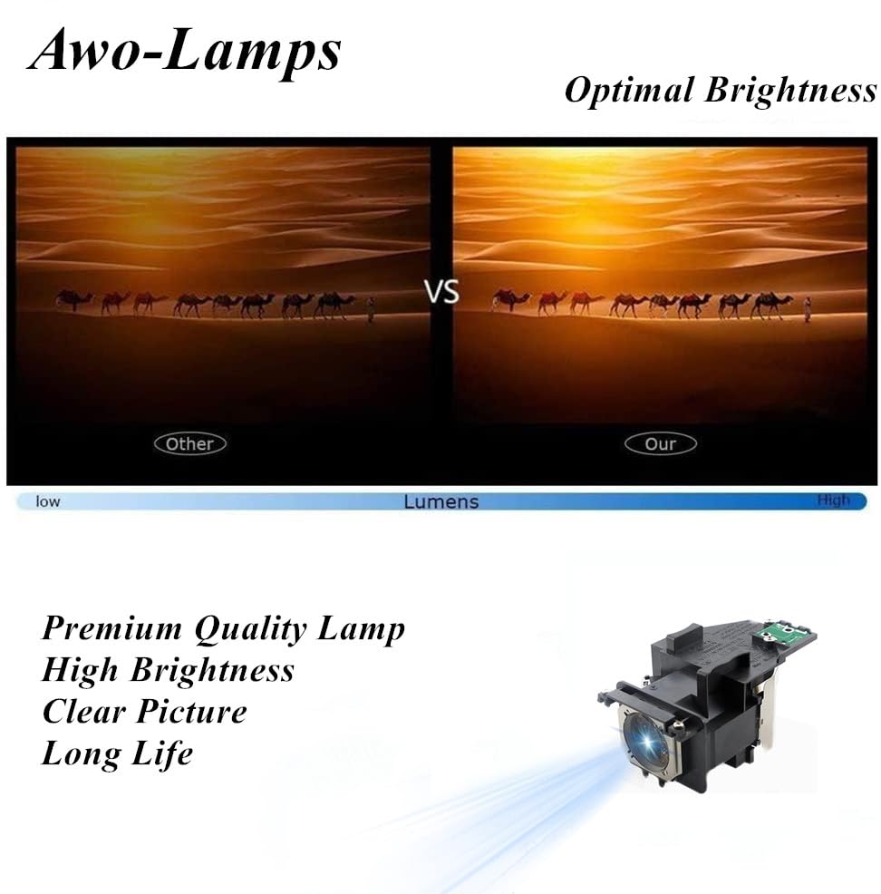 AWO ET-LAV400 Replacement Lamp Bulb with Housing for PANASONIC