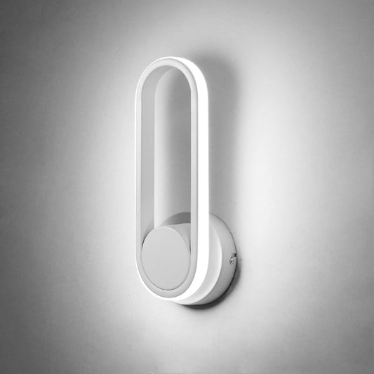 XEYOU 12W Modern Indoor Wall Sconce Rotatable 330° LED White Wall Light Fixtures for Bedroom Living Room Hotel Hallway Aisle Corridor, Cool White