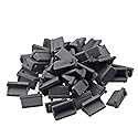 TOPPROS Pack of 20 Silicone USB Port Cover Anti Dust Protector for Female End0.5 x 0.3 x 0.24 inch Black