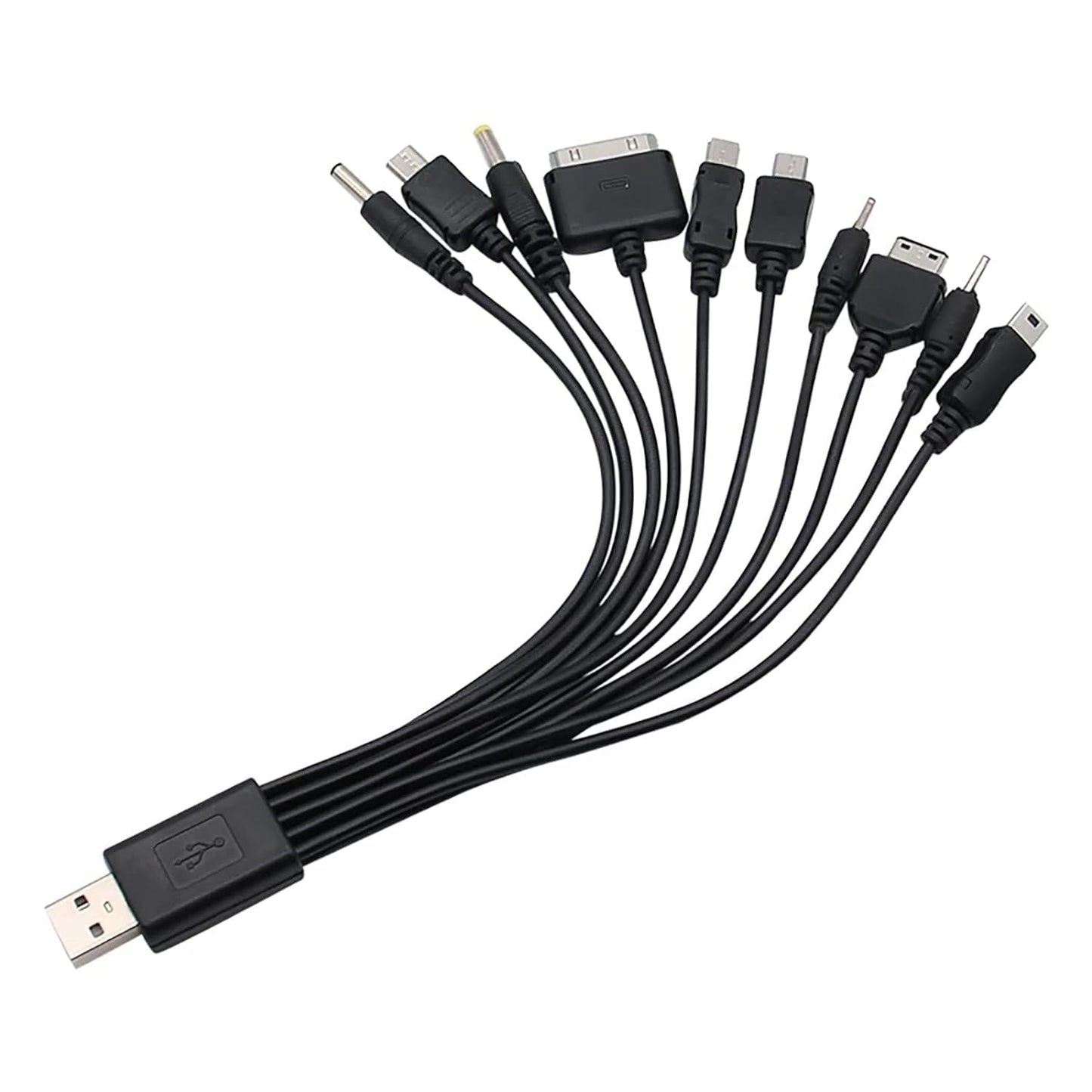 Junfamilee 1Pc 10 in 1 Universal USB Cable, Multiple Universal Charging Cables for Cell Phones Blutooth Earphone Speaker Adapter Cables, Data Cable