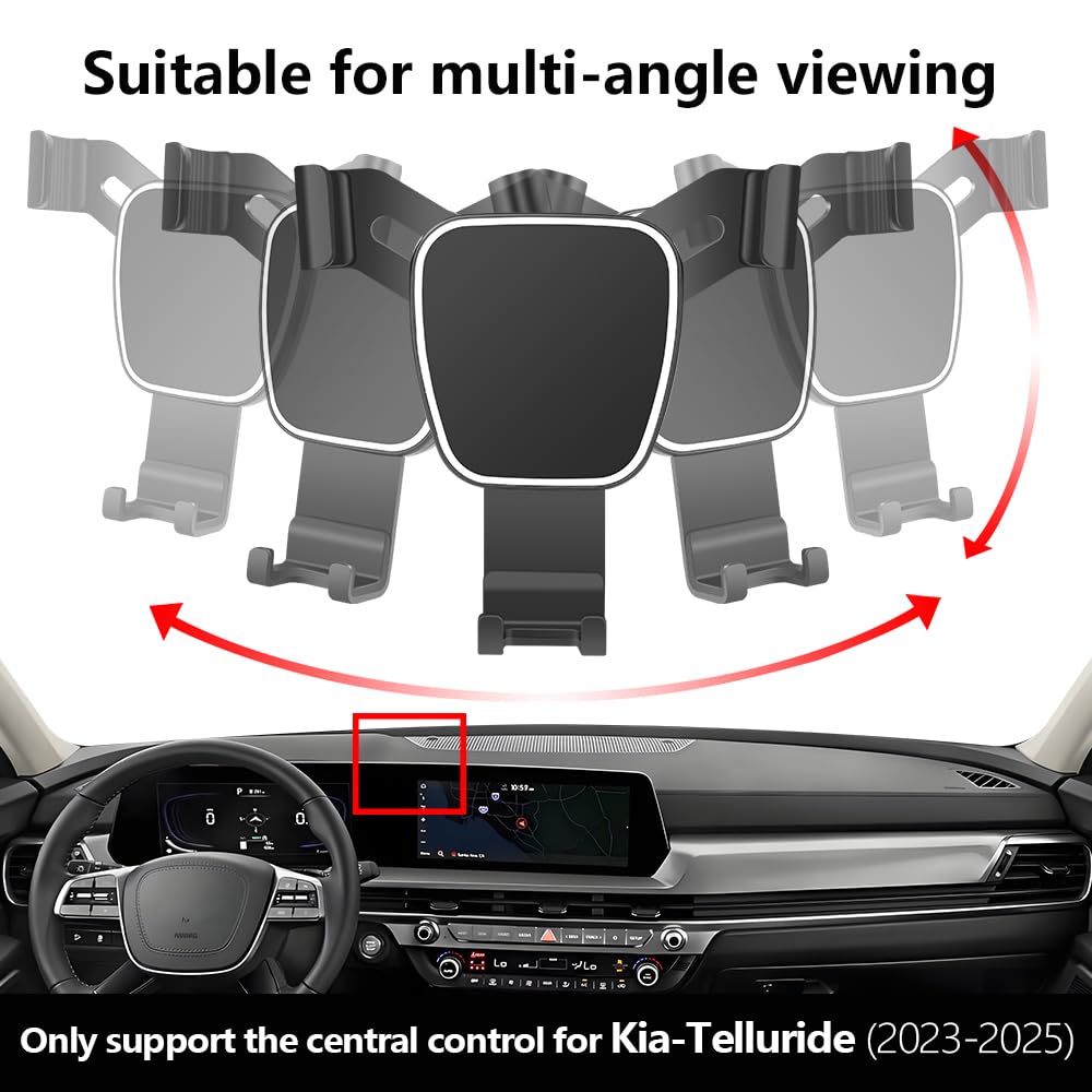Car Phone Holder for Kia Telluride 2023 2024 2025 Auto Accessories Navigation Bracket Interior Decoration Screen Mobile Cell Phone Mount case