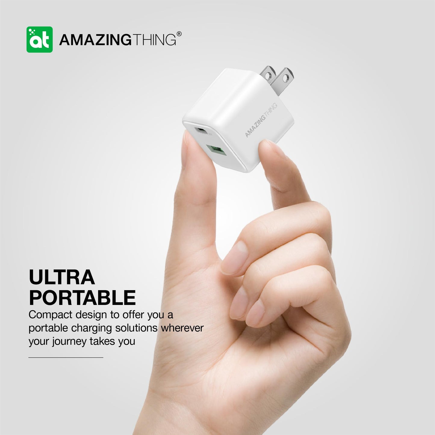 Dual Ports Charger Block, USB A&C Wall Charger, PPS PD 33W Fast Charging Power Adapter for Cellphone and Tablet (iPhone 17/16/15/14/13/12/11/X