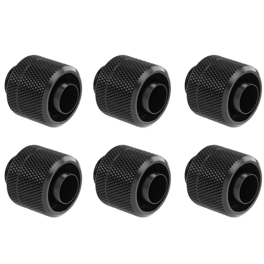 greenDracaena Dracaena.io 6 Pack G1/4" Thread to 3/8" ID, 5/8" OD Compression Fitting for Soft Tubing, Soft Tube Connectors for Computer Water Cooling