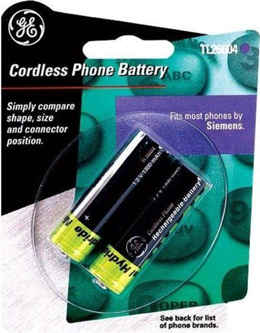 GE General Electric TL26604 Cordless Phone Battery; 1.2V; 1300mAH; Size AA; Compatible with V-Tech, AT&T, Uniden, Siemens and other Phones; Blister
