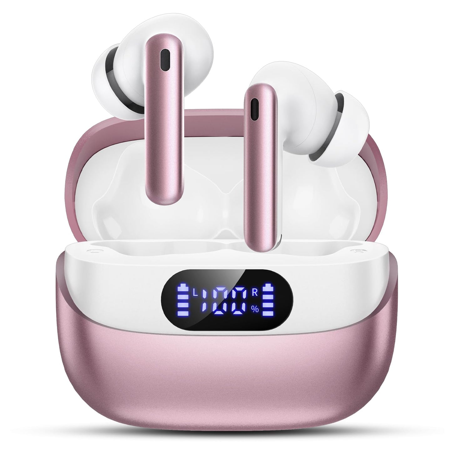 TUMJUN Wireless Earbuds, 42H Playtime Bluetooth 5.3 Headphones, HiFi Stereo Call Noise Cancelling Earbuds, IPX7 Waterproof Stereo in-Ear Earphones…