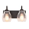 ALICE HOUSE 13" Vanity Lights with Seeded Glass,2 Light Wall Sconce Lighting, Brown Bathroom Lights Over Mirror, Farmhouse Bathroom Lighting, ETL