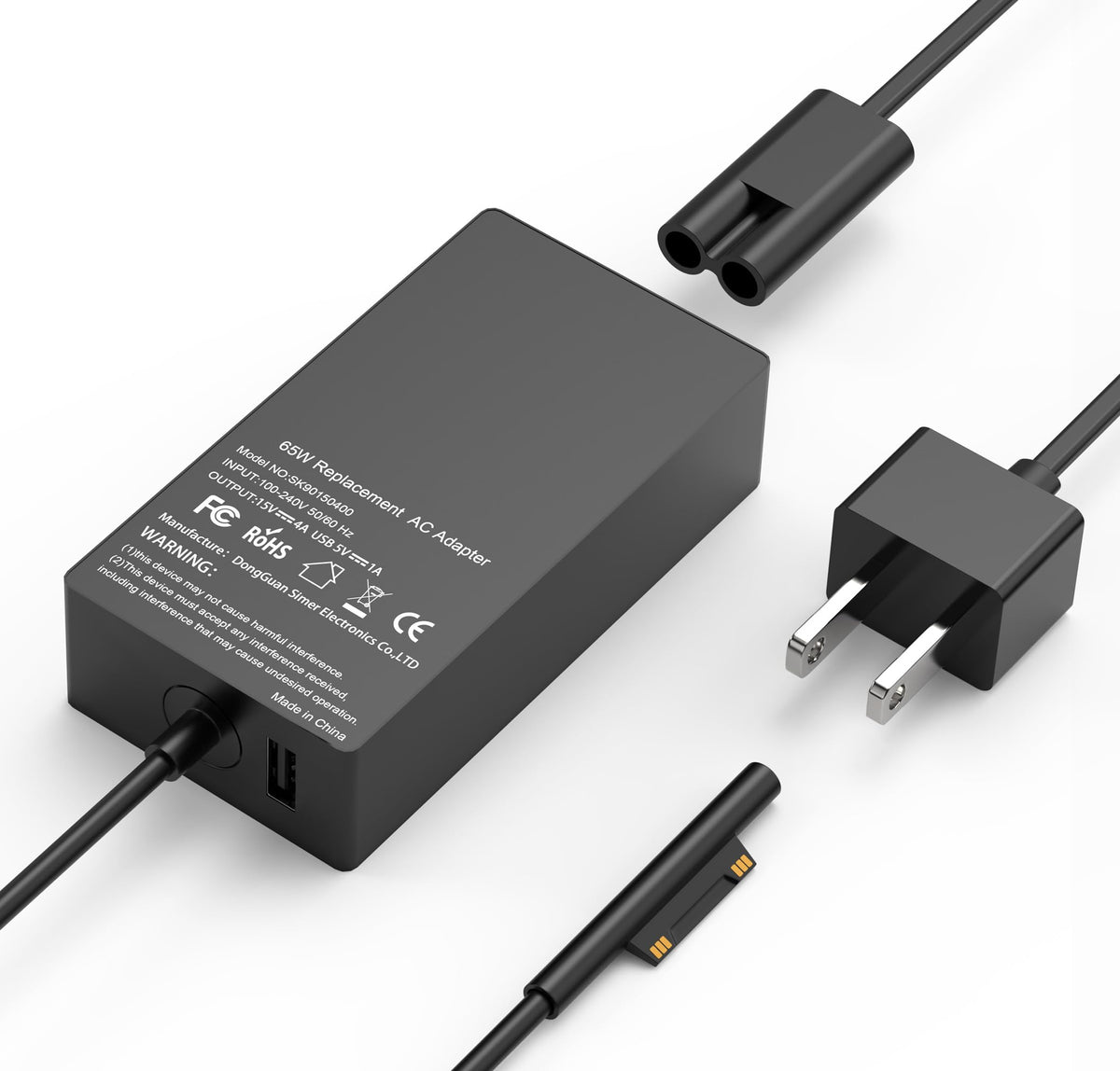 Compatible with Microsoft Surface Charger,65W Surface Pro Charger,Compatible with Surface Pro 11,9,8,7,6,5,4,3,X Surface Laptop 7,6,5,4,3,2,1 Surface