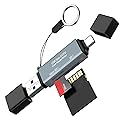 Cyberguys USB 3.0 SD Card Reader, Dual USB-C & USB-A Connector, 5Gbps High-Speed SD/MicroSD Memory Cards Adapter, 2-in-1 Card Reader