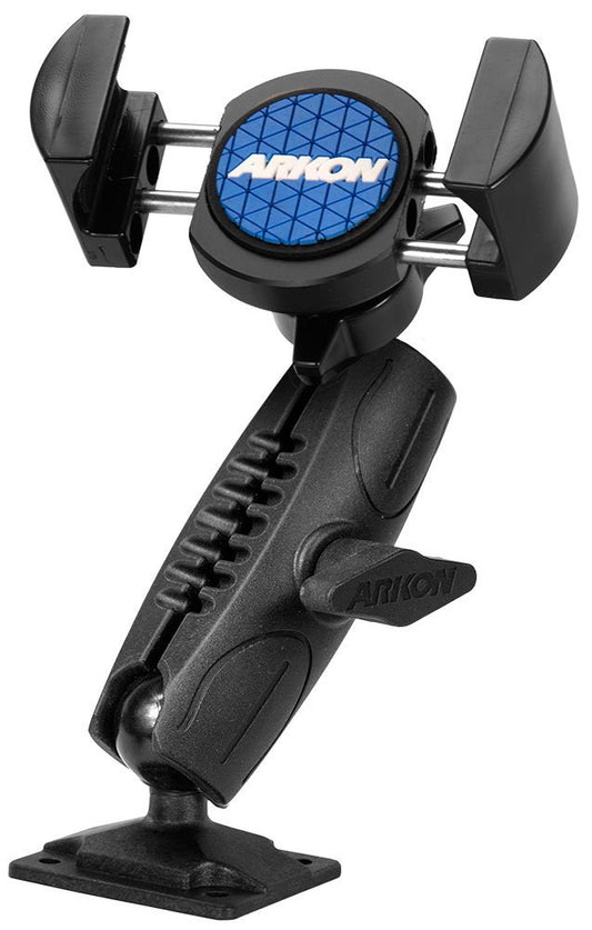 ARKON Mounts RoadVise Phone Holder with Drill Base and Adjustable Arm | Universal Phone Mount | Adjustable Arm | Strong Drill Base | Compatible