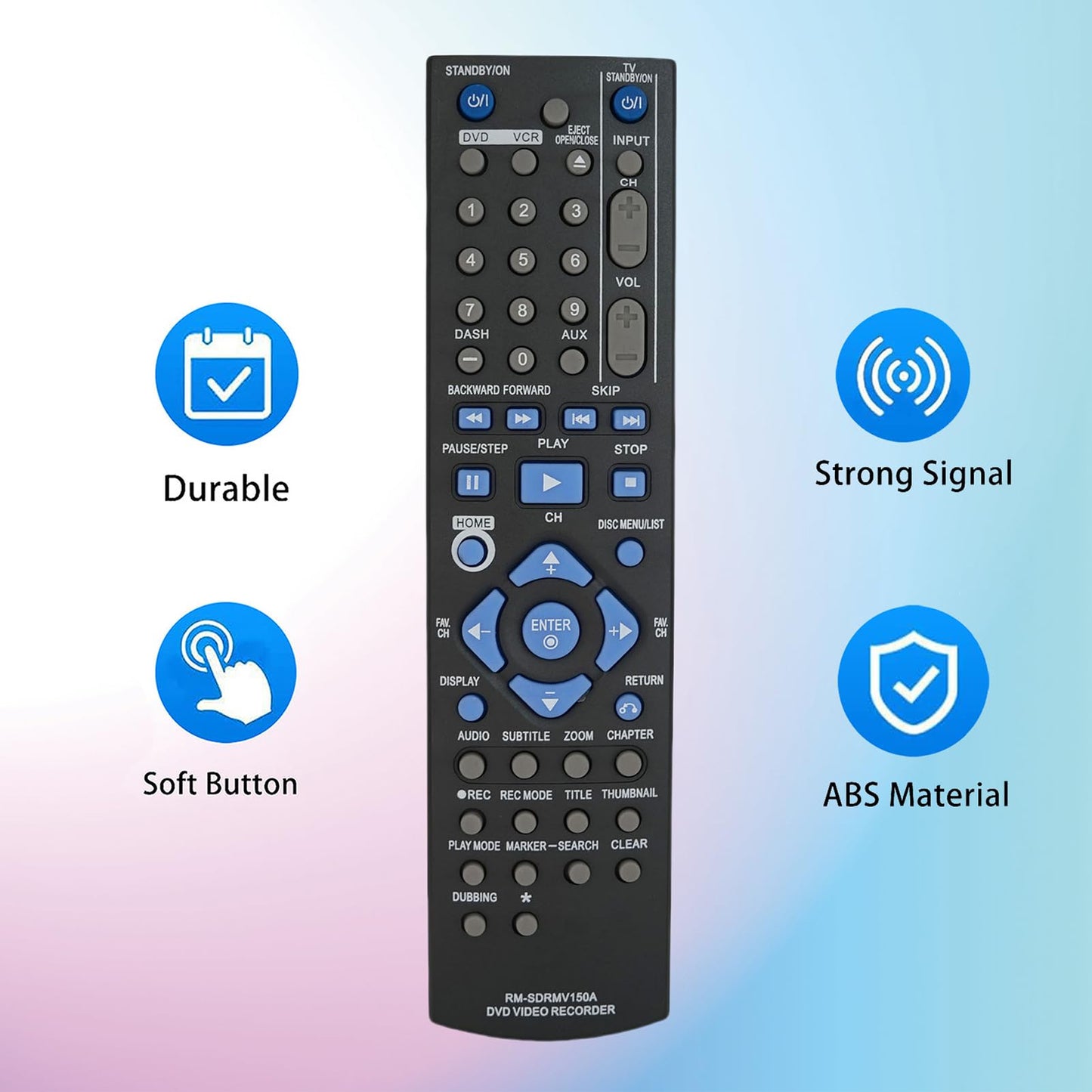 Replacement Remote Control for JVC DR-MV80B DR-MV77S DR-MV5SU DR-MV5S DR-DX5 DVD HDD Video Recorder