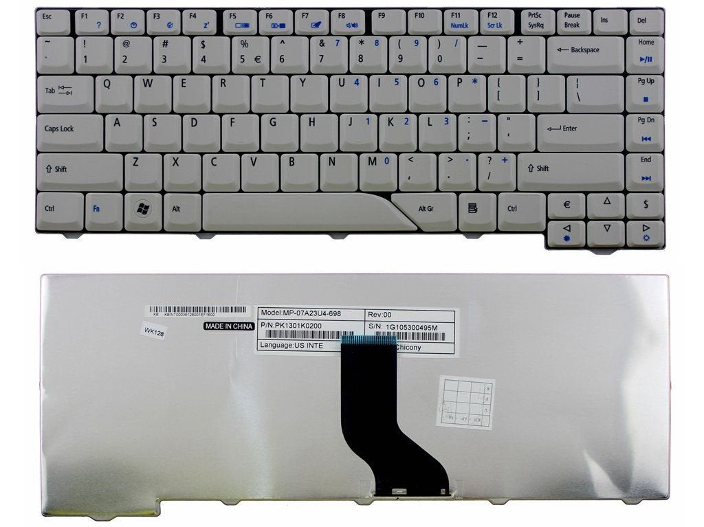 New US White Keyboard Replacement for Acer Aspire 4220 4310 4315 4320 4320G 4520G 4520 4520G 4710 4710G 4710Z 4720 4720Z 4920 4920Z 4920G 5310 5310G