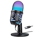 MRSDY Gaming Microphone, USB Computer Microphone for PC, Mac, PS4/5, Condenser Podcast Mic for Studio Recording, YouTube, Streaming, with Headphone