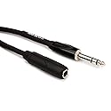 Roland Black Series Headphone Extension Cable, 1/4-Inch TRS Male to Female, 25-Feet (RHC-25-1414)