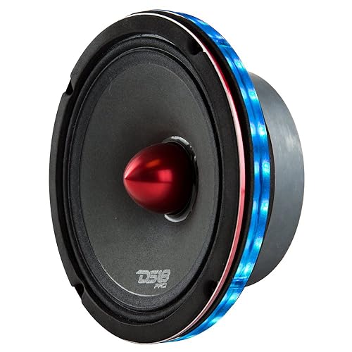 DS18 LRING8 Speaker Grill Ring - Fits 8” Speaker, RGB LED Lighting, Acrylic Ring, Marine Watertight Seal, Compatible with RGB Remote Module - One Ring