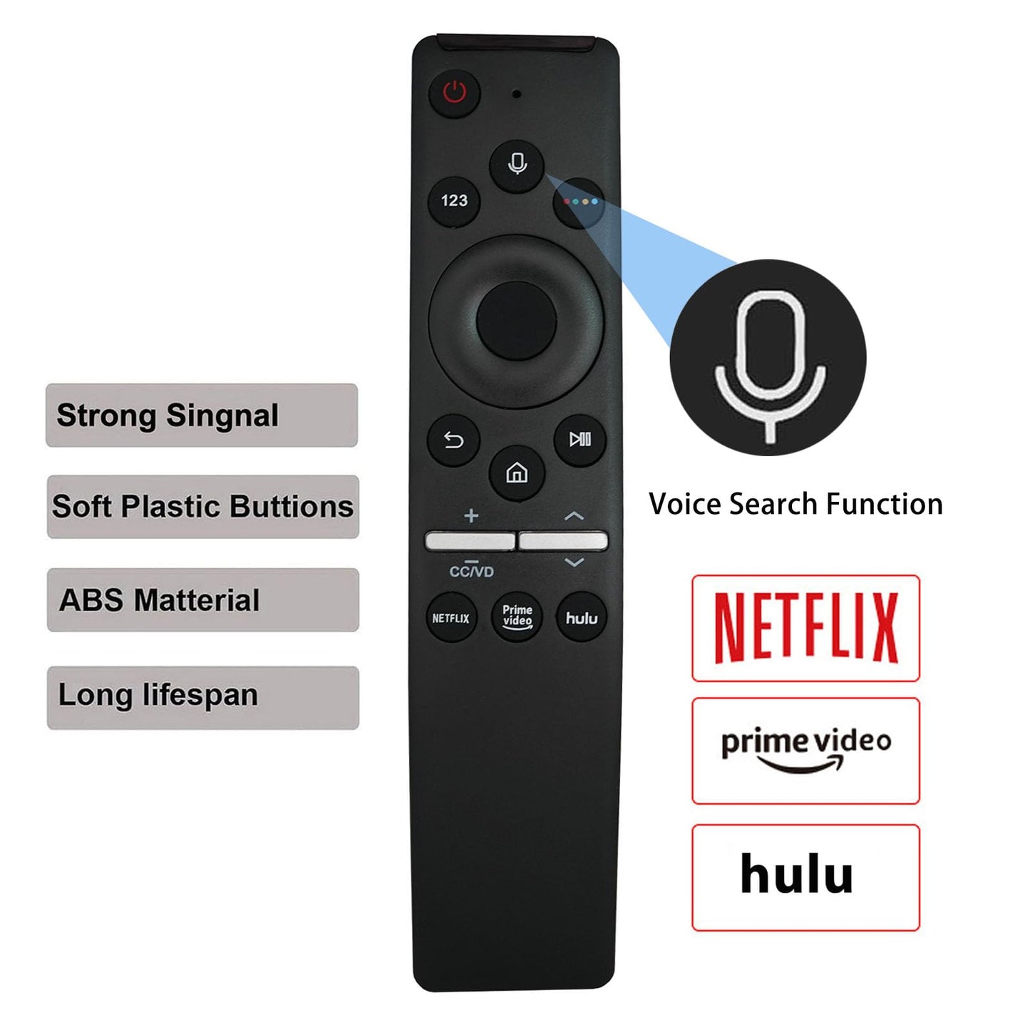 BN59-01312G Voice Replacement Remote Control for Samsung Smart TV UN49RU8000 UN55RU8000 UN65RU8000 UN75RU8000 UN82RU8000 UN85RU8000 UN49RU8000FXZA