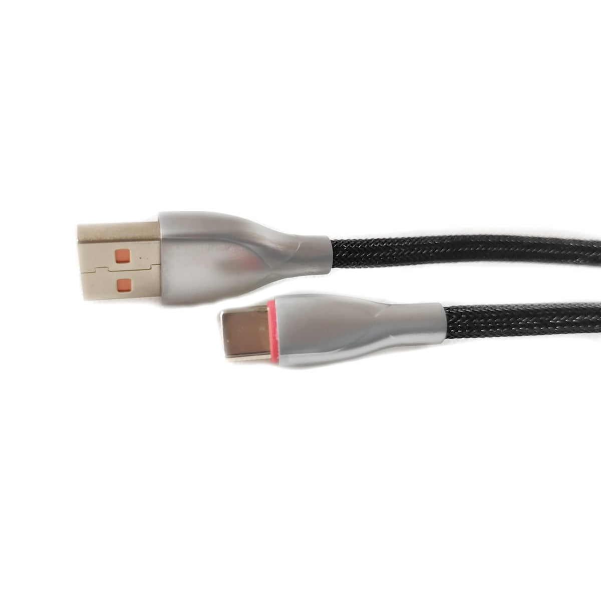 Glacier Premium Durable Quality Braided USB-C to USB-A Coiled Cable with Detachable Metal Aviator Connector Plug for Mechanical Keyboard (Black)
