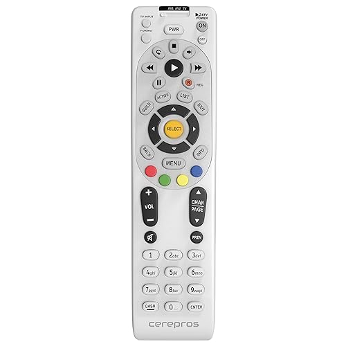 Cerepros RC64 Replacement Remote Control for DirecTV Satellite Cable TV DTV RC65 RC66RX D11 D12 H20 H23 Compatible Receiver