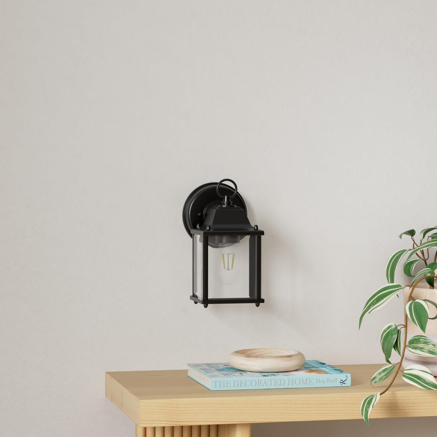 WISBEAM 2 Packs Outdoor Wall Lantern, Black Exterior Waterproof Wall Sconce for House, Aluminum Housing Plus Glass, Wet Location Rated, ETL Qualified
