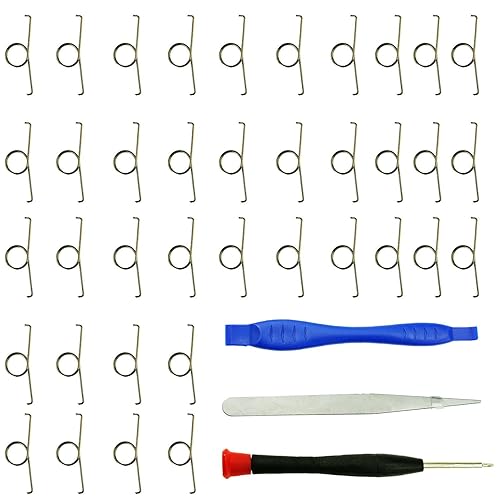 CTHTBZ 50Pcs Replacement L2 R2 Trigger Button Metal Springs Compatible with Playstation PS5 Controller Parts Repair Accessories, With Screwdriver