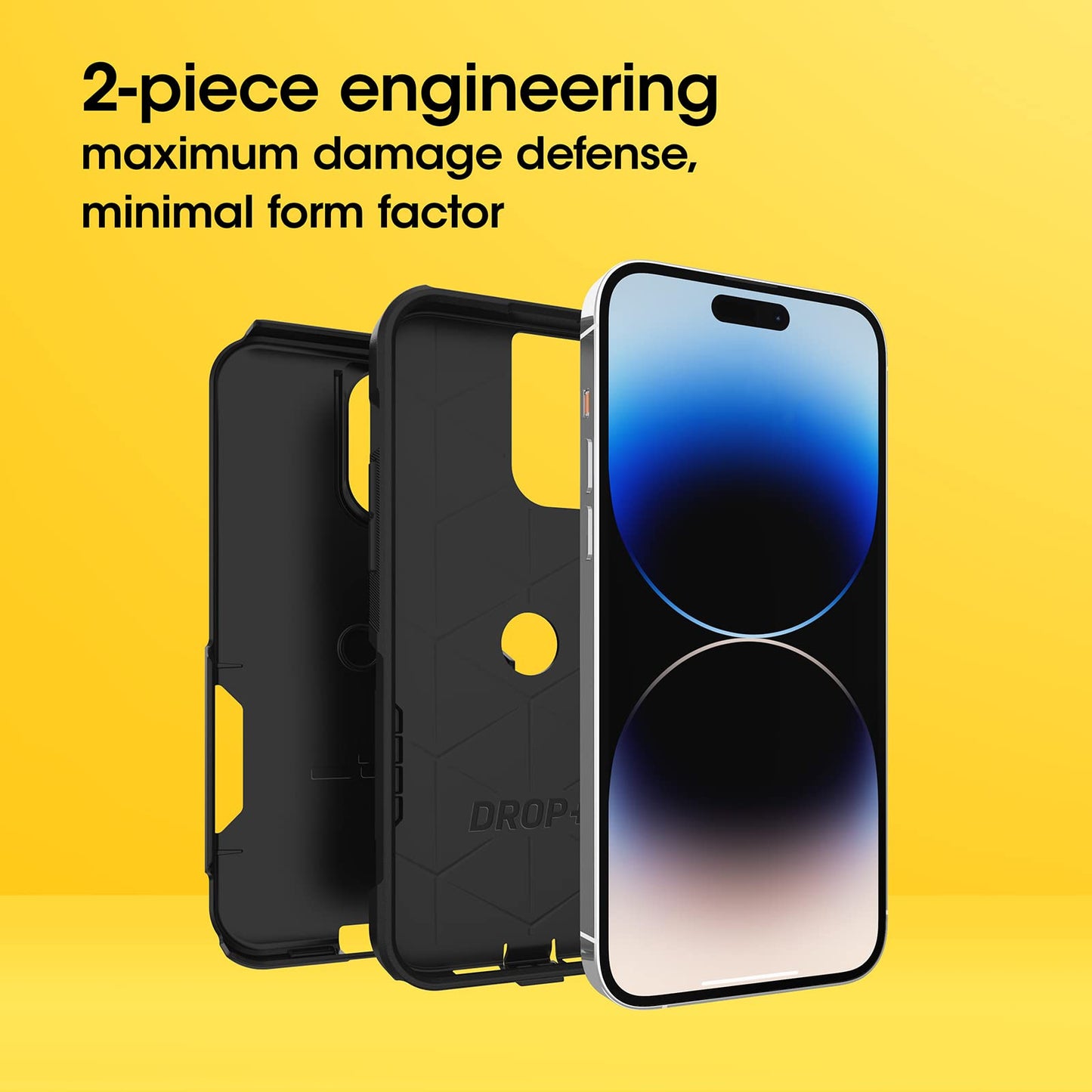 OtterBox iPhone 14 Pro Max (ONLY) Commuter Series Case - Black, Slim & Tough, Pocket-Friendly, with Port Protection