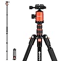 GEEKOTO 77’’ Tripod, Camera Tripod for DSLR, Compact Aluminum Tripod with 360 Degree Ball Head and 8kgs Load for Travel and Work