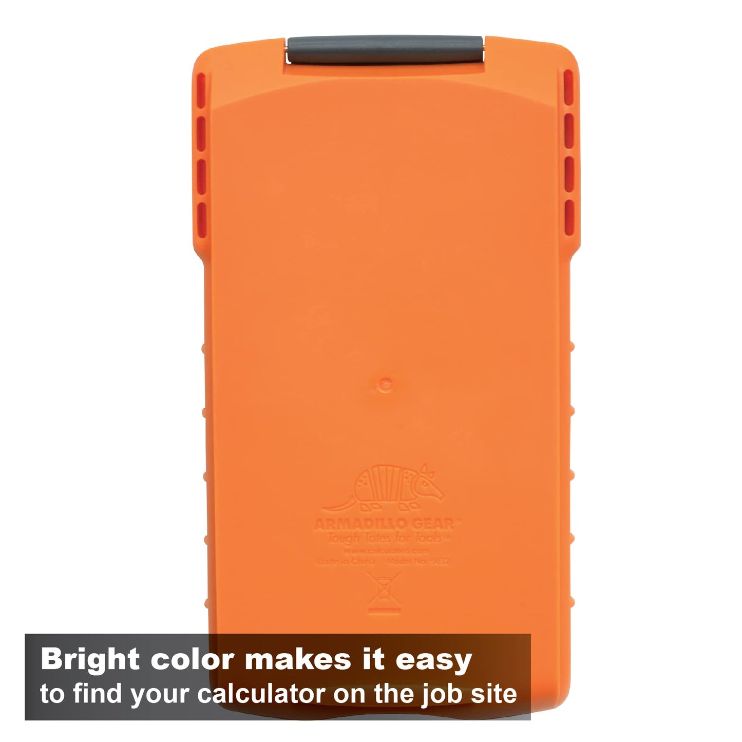 Calculated Industries 5032-4 Armadillo Gear Hard Protective Calculator Case in Orange