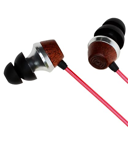 Symphonized ALN 2.0 Premium Genuine Wood In-ear Noise-isolating Headphones|Earbuds|Earphones with Innovative Shield Technology Cable and Mic (Lava…
