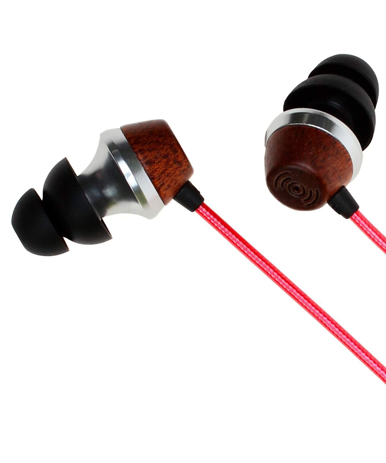 Symphonized ALN 2.0 Premium Genuine Wood In-ear Noise-isolating Headphones|Earbuds|Earphones with Innovative Shield Technology Cable and Mic (Lava…
