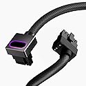 AIJS 12+4Pin(16-pin) 12VHPWR GPU Modular Cable-Direct Connection Cable for NVIDIA GeForce RTX 40/5070/5080 Series Graphics Cards,18AWG 90°Right-Angle