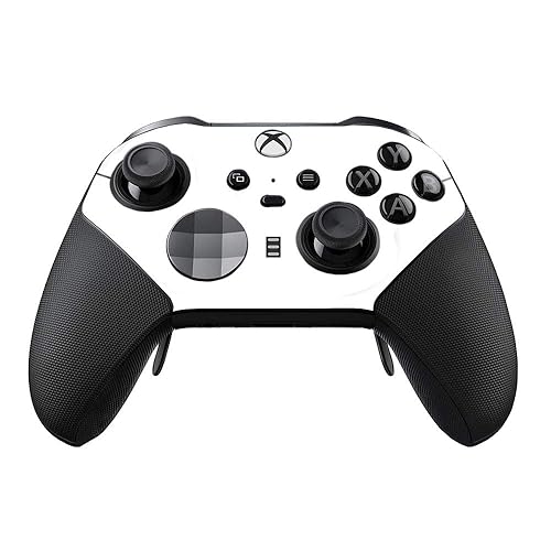 MightySkins Skin Compatible with Xbox Elite Series 2 Controller - Solid White | Protective, Durable, and Unique Vinyl Decal wrap Cover | Easy