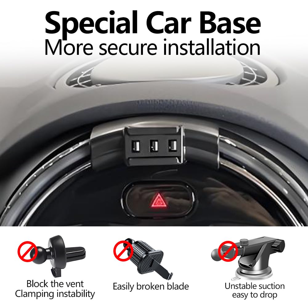 JIEZMO Car Magnetic Phone Mount for 2022-2024 MINI F54 F55 F56 F57 F60 [ 2022 2023 2024 F-Series Clubman/Convertible/Hardtop 2 & 4 Door]and 2021-2024
