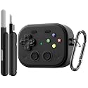 TiMOVO Case for AirPods Pro 3 (2025) with Secure Lock Clip, Hard Shell Game Console Design Shockproof Protective Cover for Apple AirPod Pro 3rd